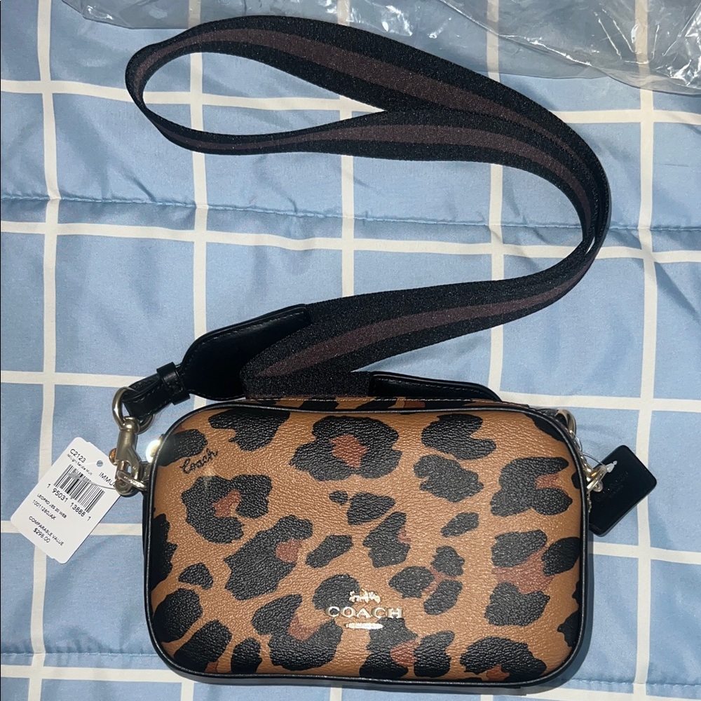 Coach Jes Leopard Crossbody Bag and Wallet